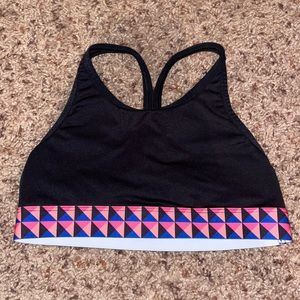 Kids Black Soorts Bra W/ Designs On Rim